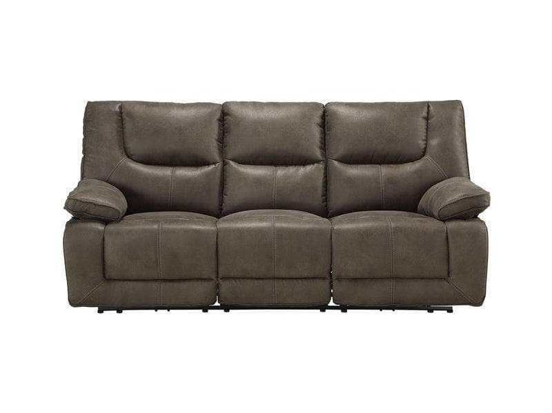 Harumi Power Motion Sofa in Gray LeatherAire - Ornate Home