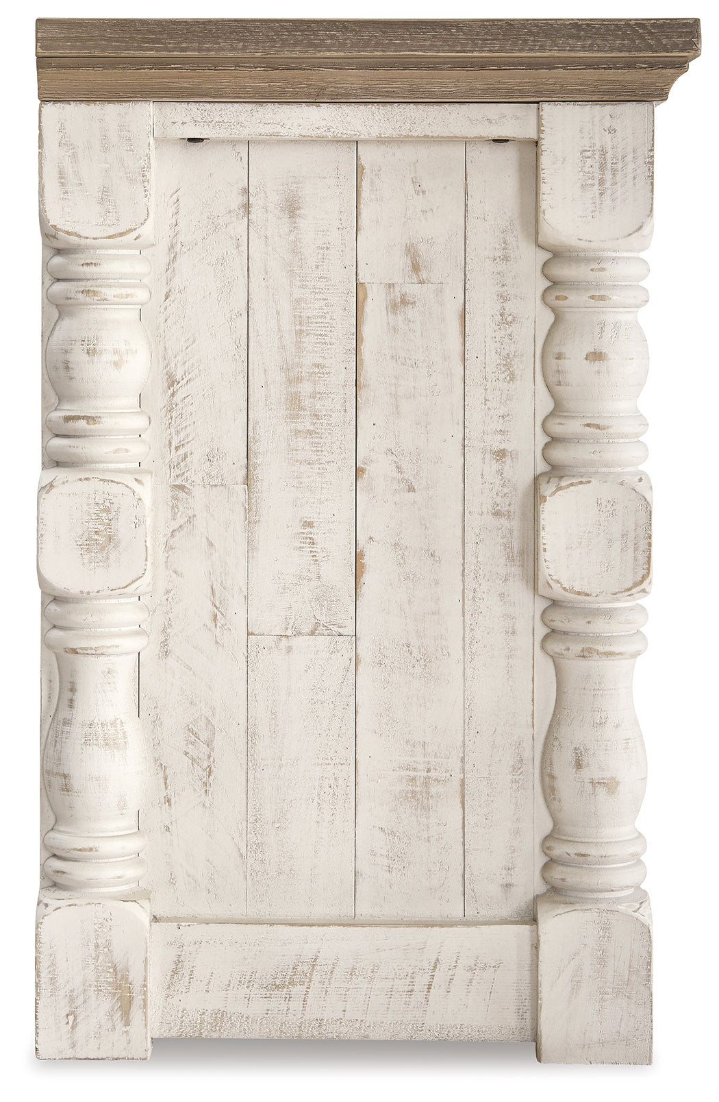 Havalance Weathered Gray & Vintage White 67" TV Stand - Ornate Home