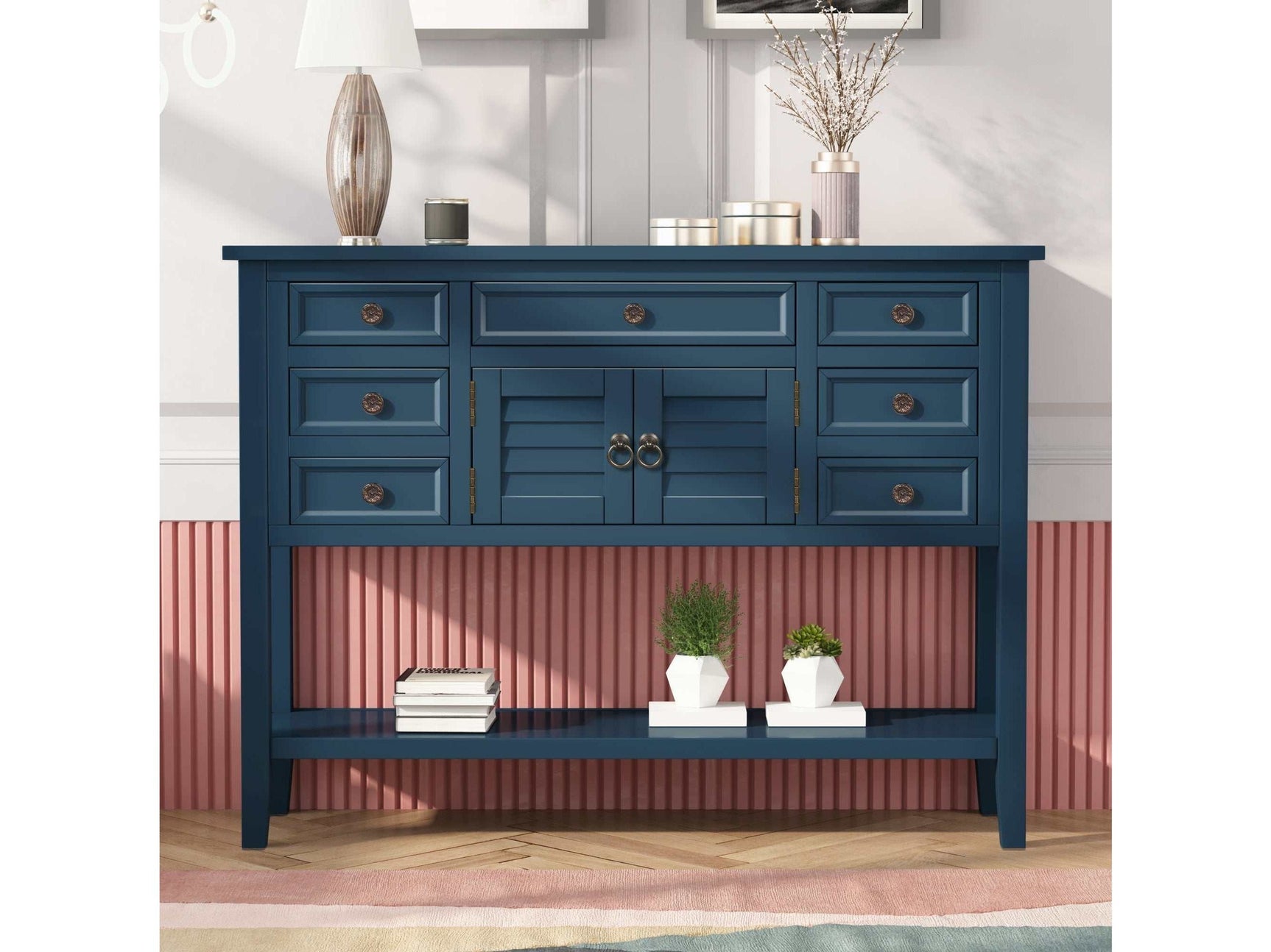 Havasu Modern Console Table Navy Blue - Ornate Home