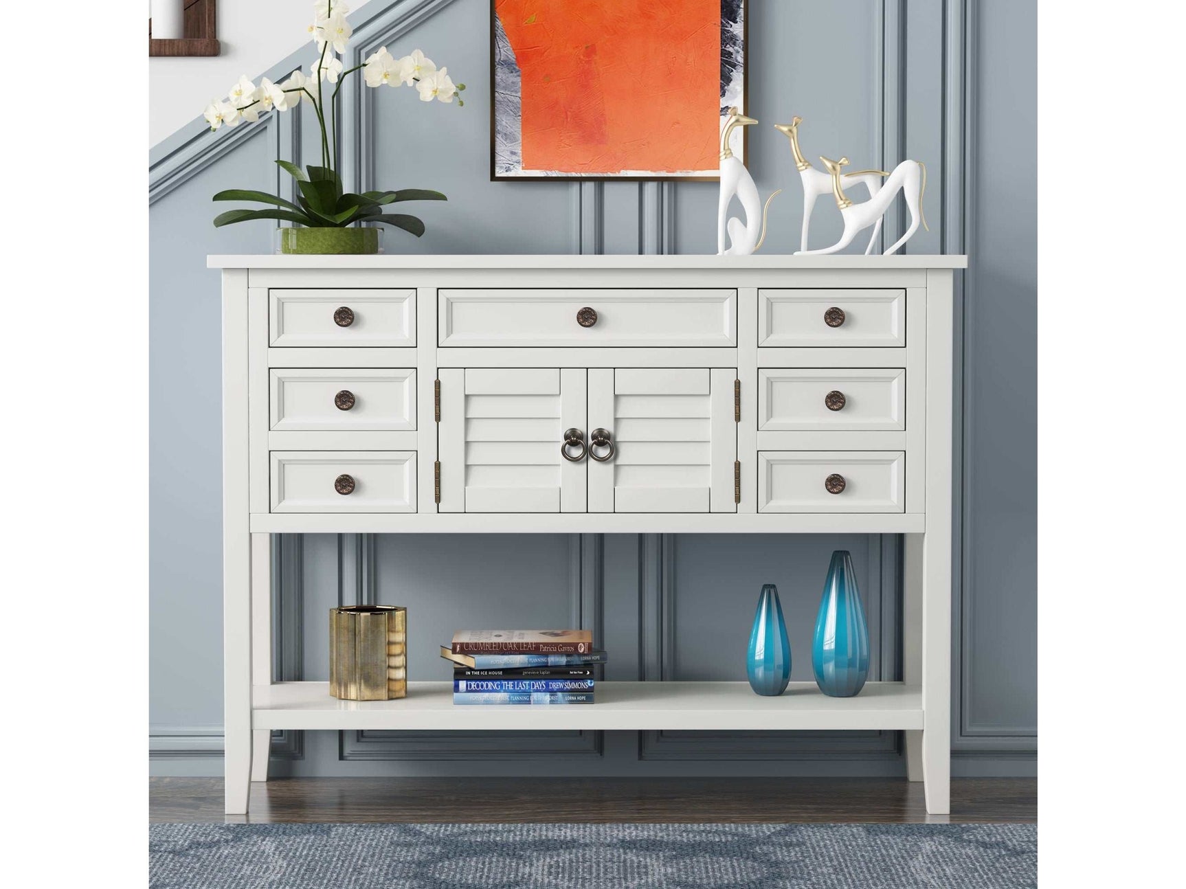 Havasu Modern Console Table White - Ornate Home