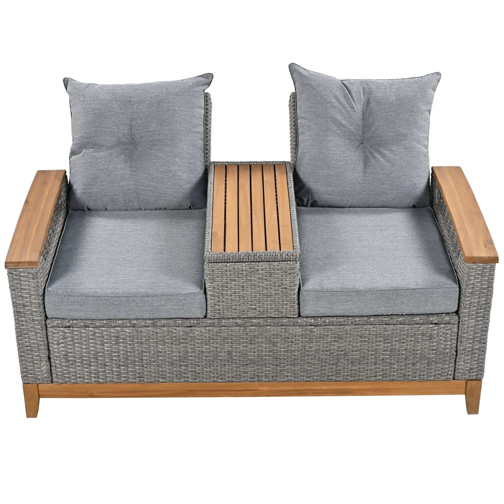 Hawaii Adjustable Outdoor Loveseat with Storage - Ornate Home