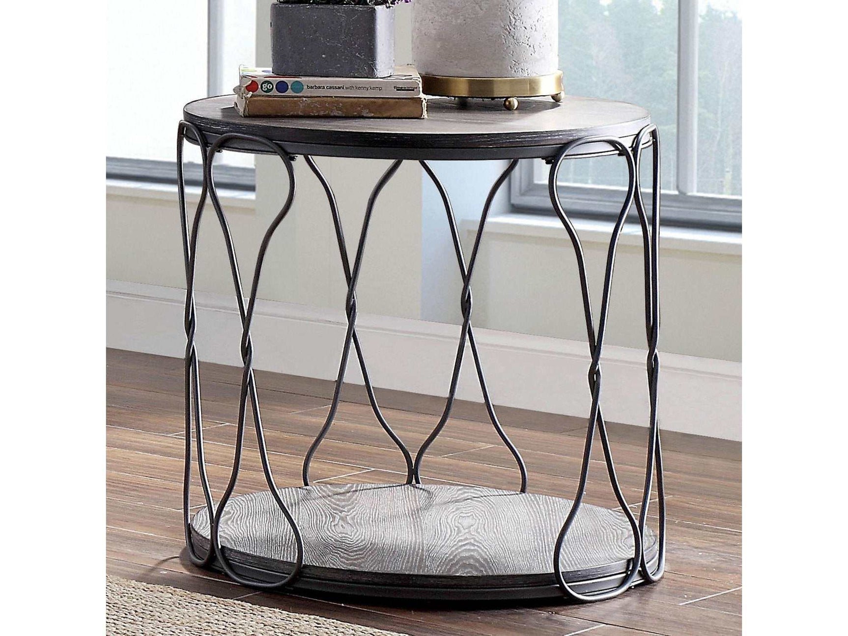 Hawdon Gray End Table - Ornate Home