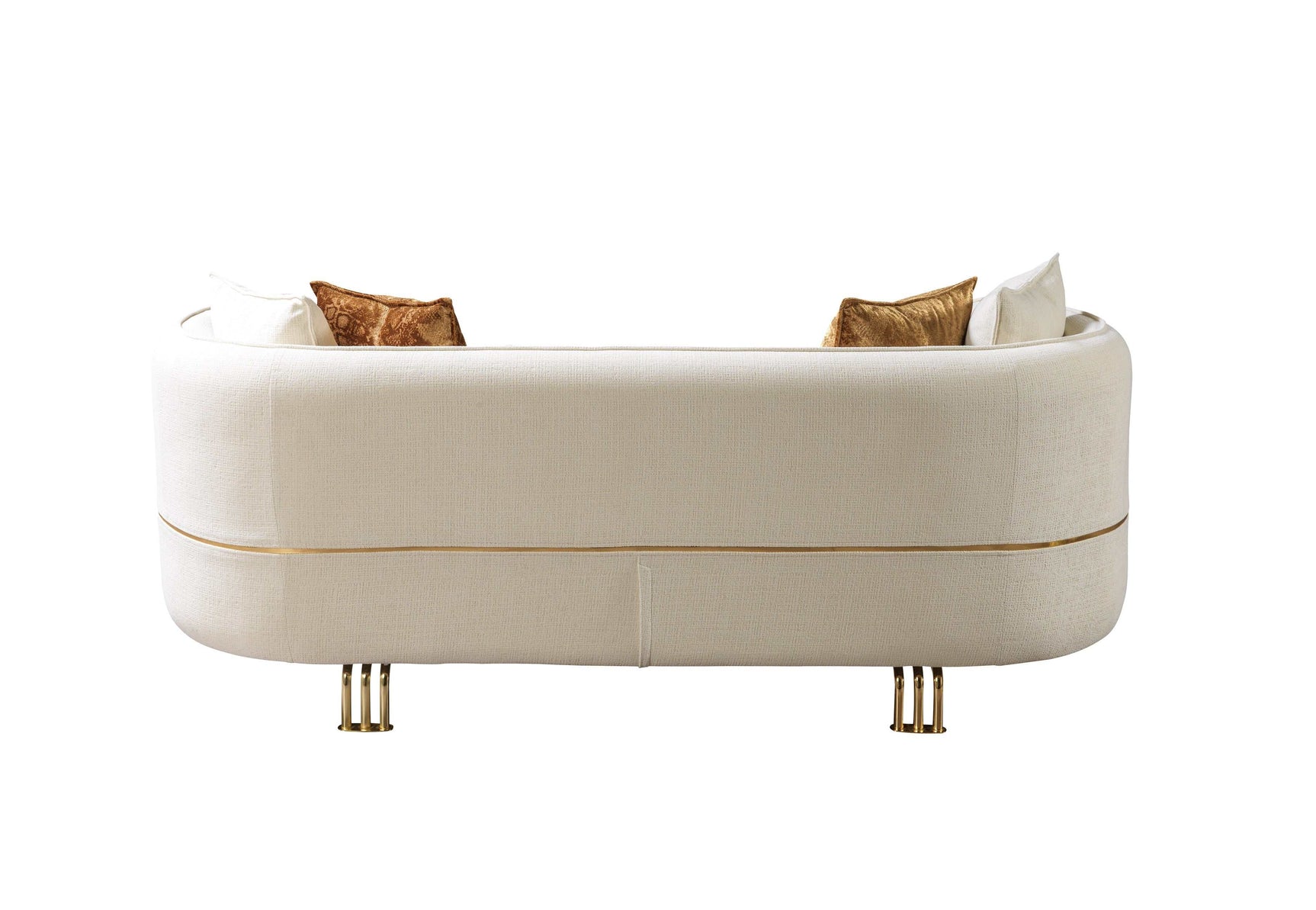 Helena Ivory Velvet Loveseat - Ornate Home
