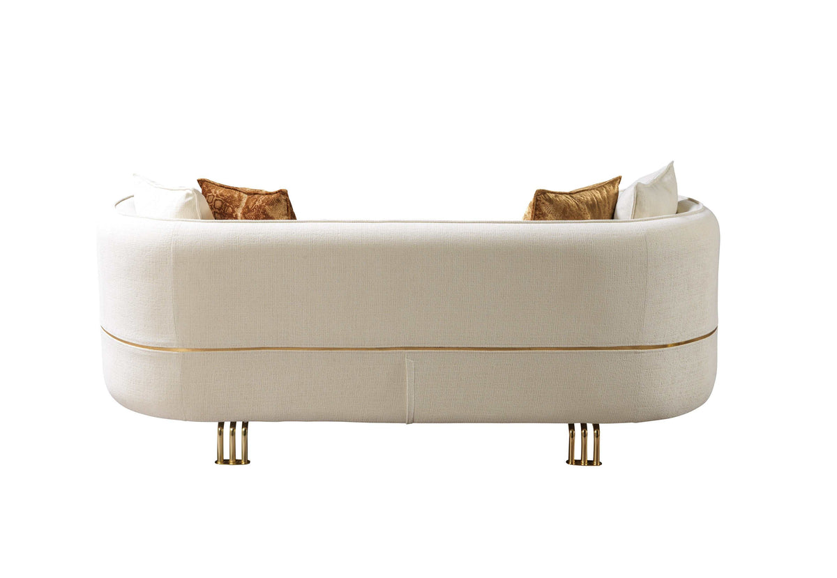 Helena Ivory Velvet Sofa & Loveseat - Ornate Home
