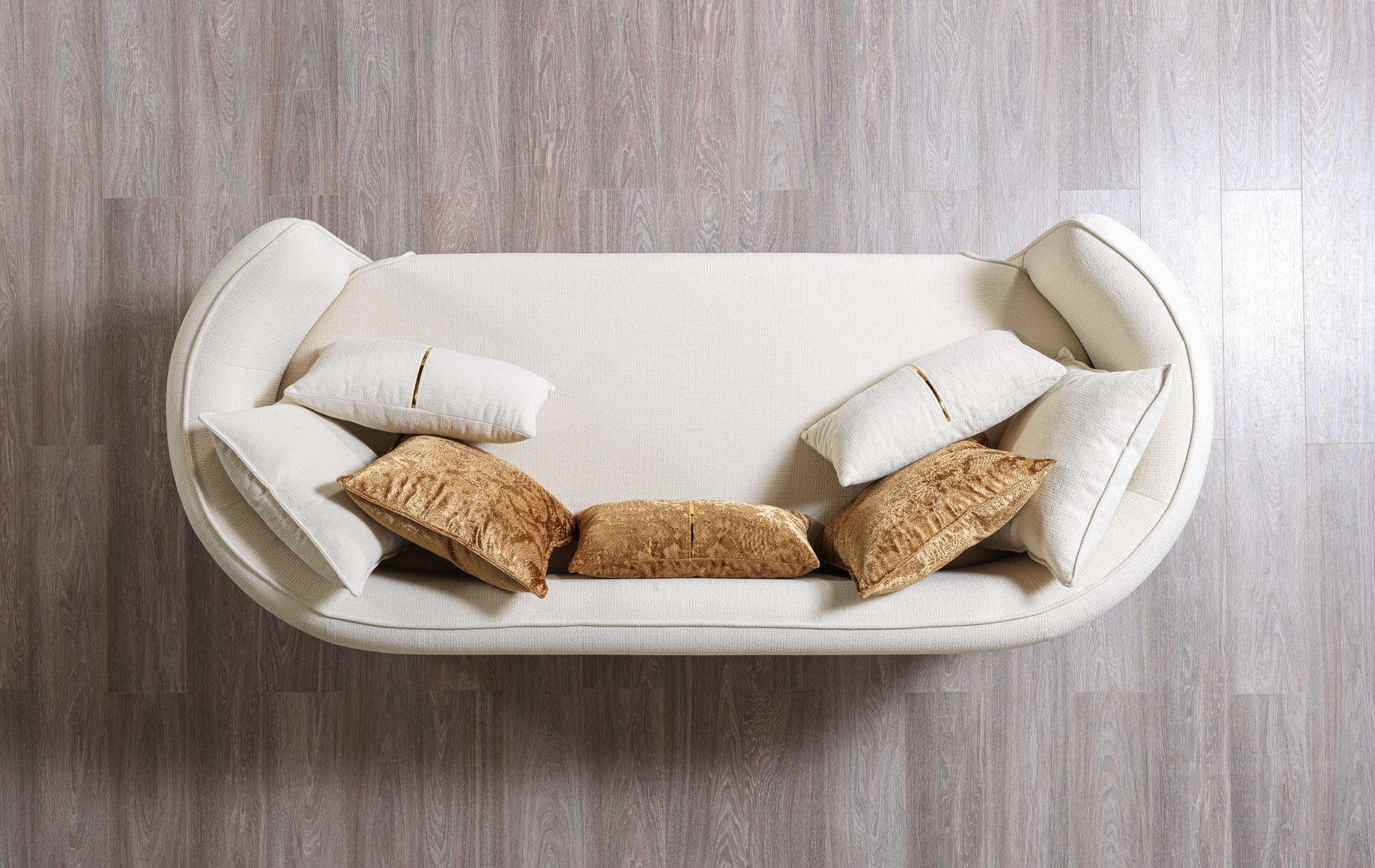 Helena Ivory Velvet Loveseat - Ornate Home