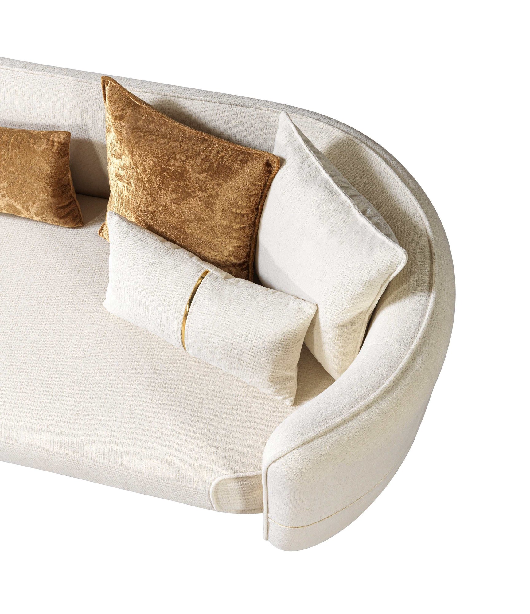 Helena Ivory Velvet Sofa - Ornate Home