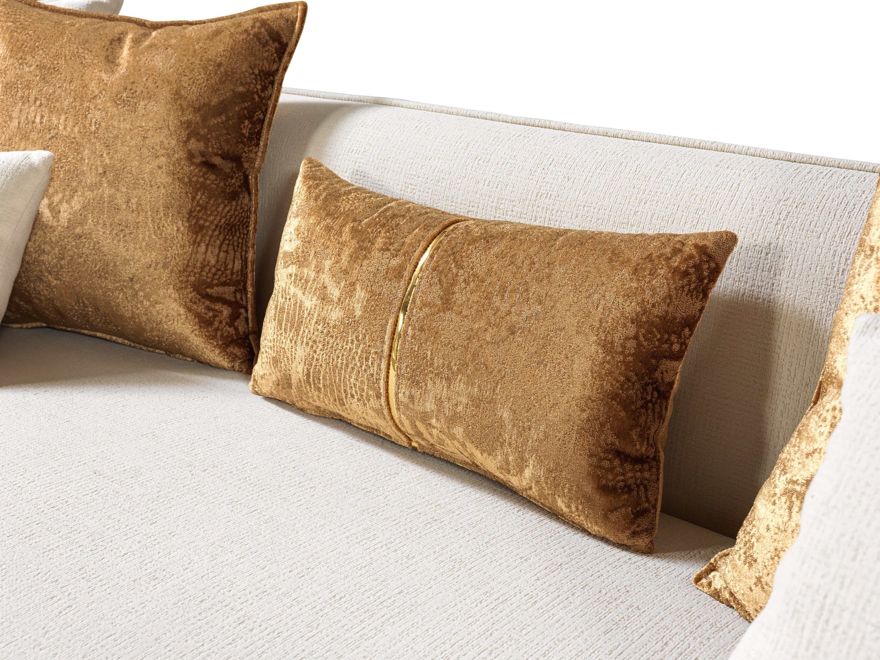 Helena Ivory Velvet Sofa - Ornate Home