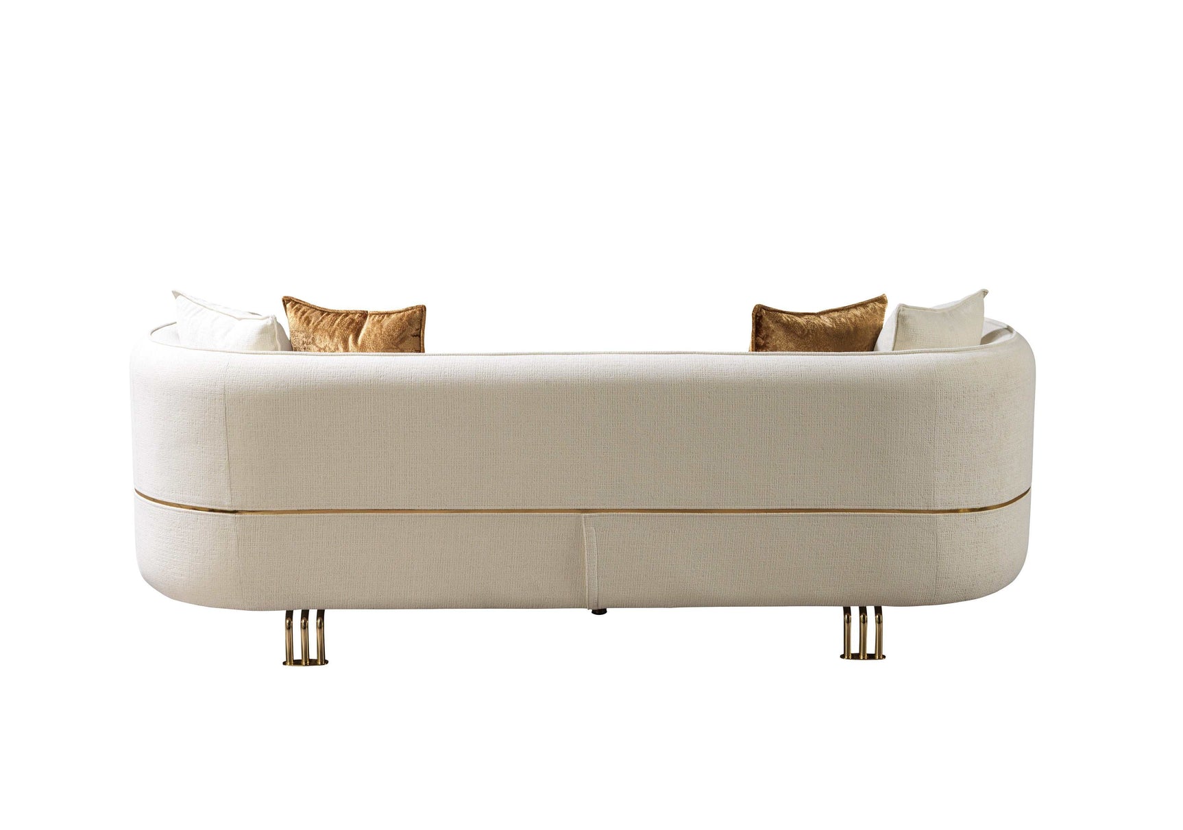 Helena Ivory Velvet Sofa - Ornate Home