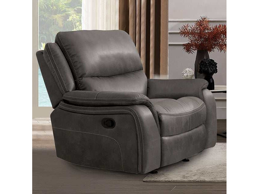 Henricus Dark Gray Glider Recliner - Ornate Home