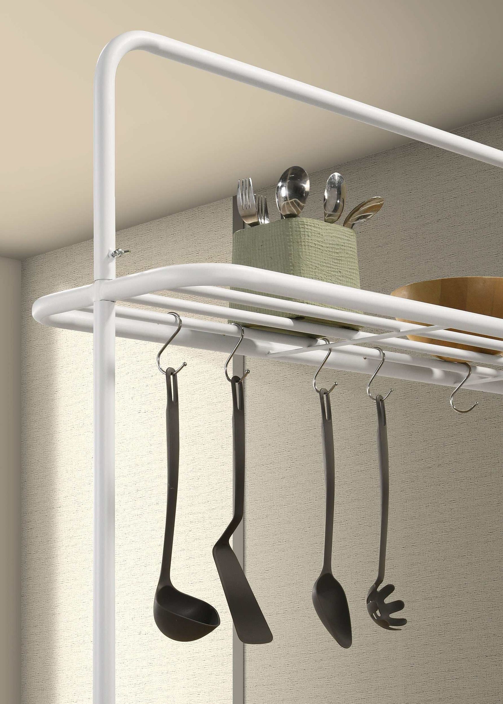 Hollis Natural / White Kitchen Island Table - Ornate Home