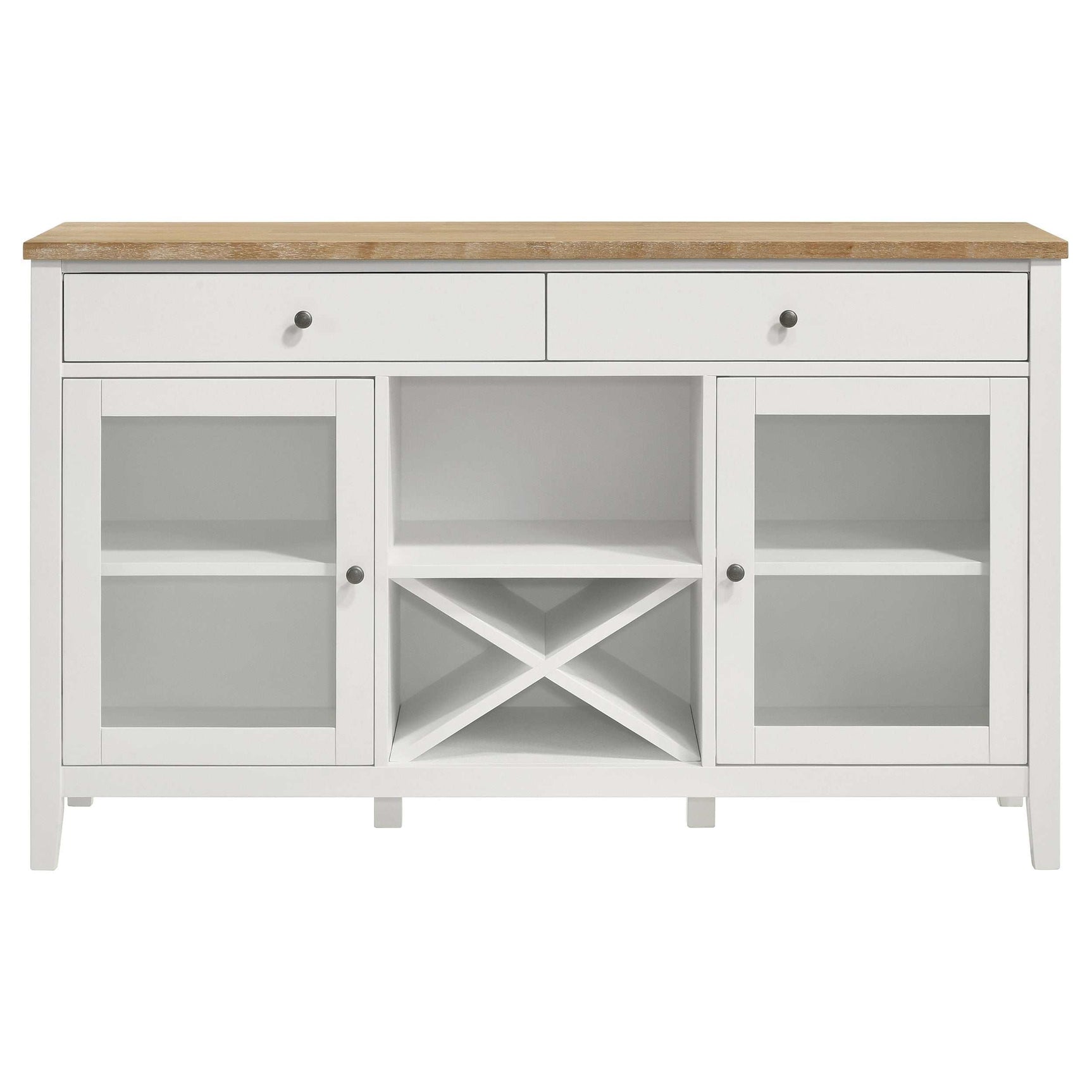 Hollis White / Brown Sideboard - Ornate Home