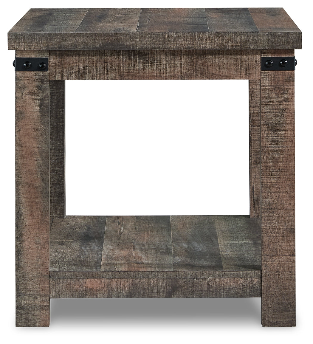 Hollum Rustic Brown End Table - Ornate Home
