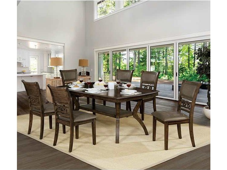 Holly Antique Walnut/Warm Gray Dining Table - Ornate Home