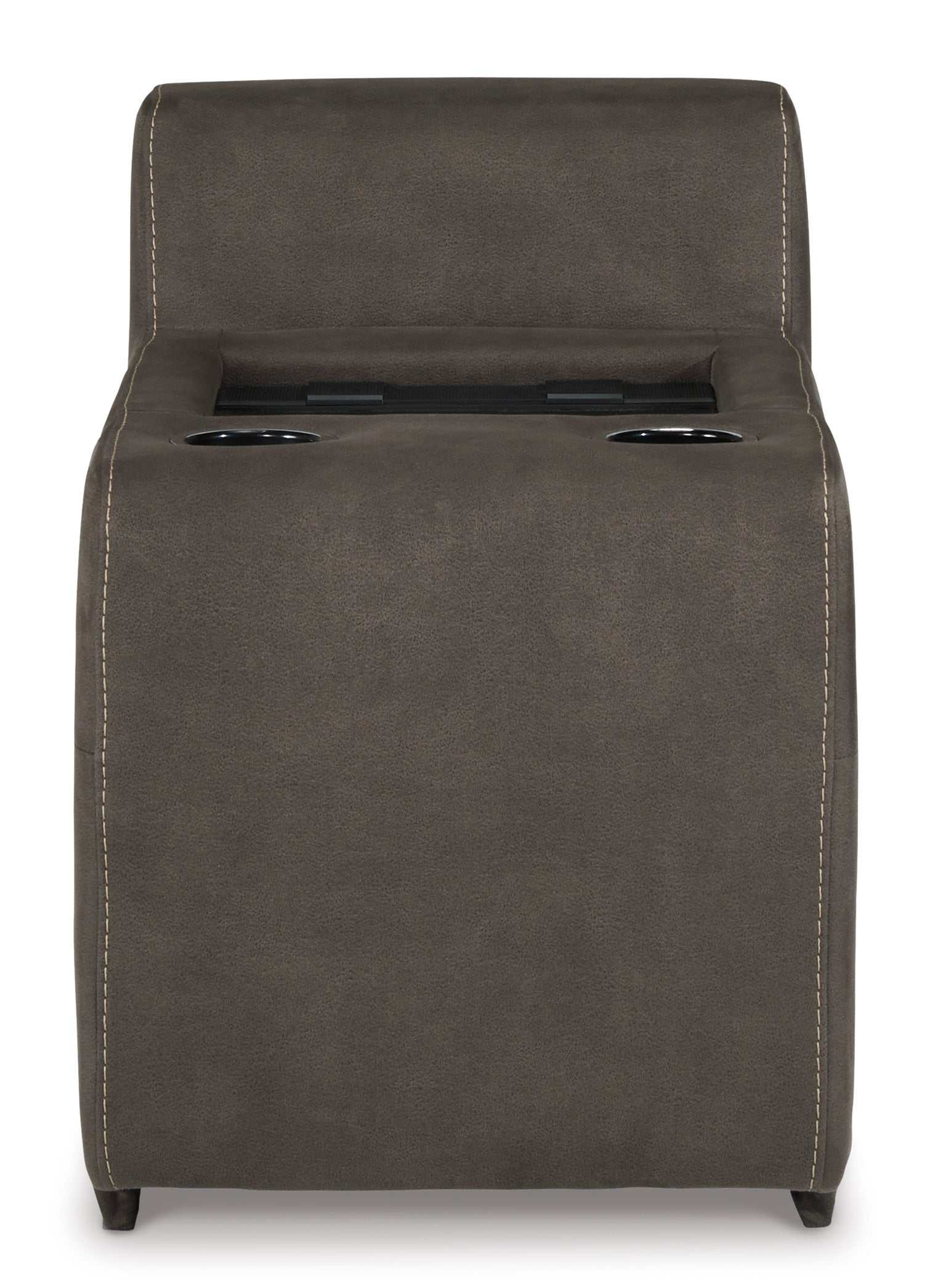 Hoopster Gunmetal 6pc Power Reclining Sectional w/ Touchscreen Console - Ornate Home