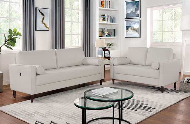 Horgen Off-White Loveseat - Ornate Home