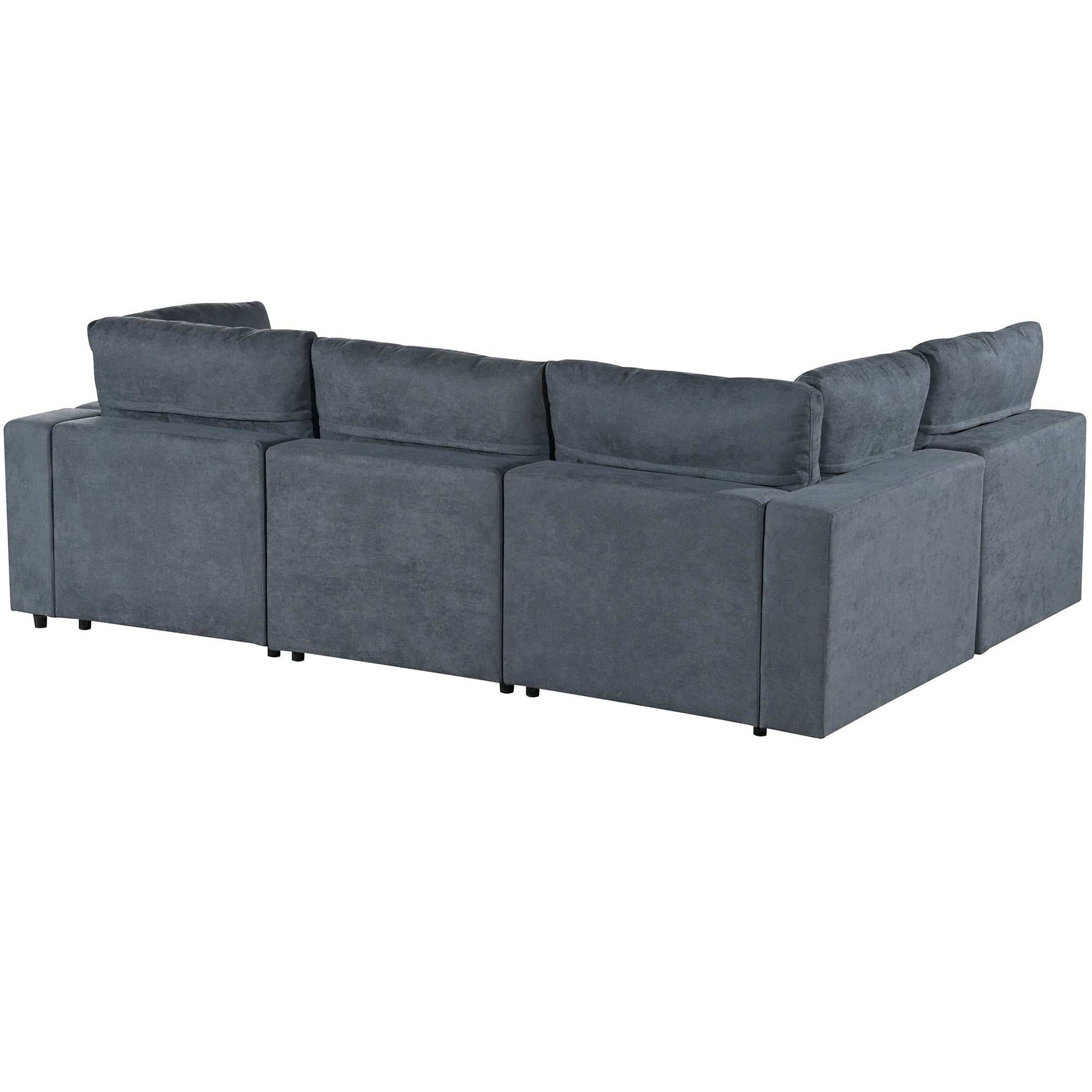 Humboldt Smart Modular Gray Sofa with Features - Ornate Home