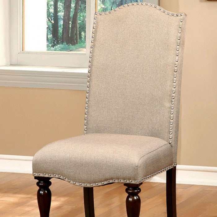 Hurdsfield Antique Cherry & Beige Dining Chair (Set of 2) - Ornate Home