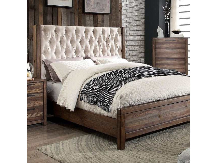 Hutchinson Rustic Natural Tone/Beige Queen Bed - Ornate Home