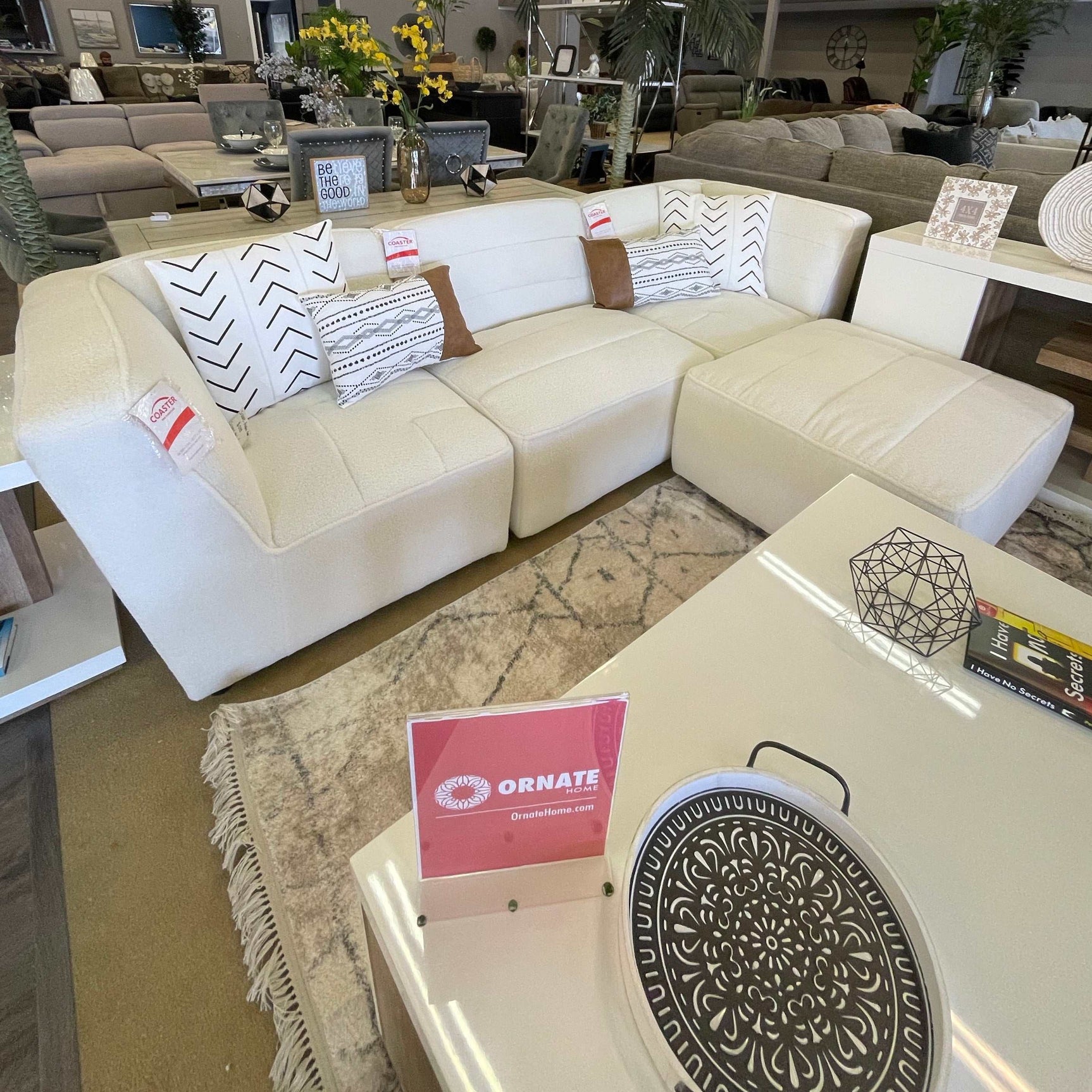 Sunny Natural White Modular Sectional / Create your own Style - Ornate Home