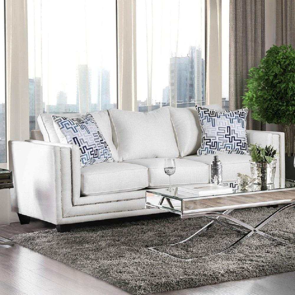 Ilse Off White Stationary Sofa & Loveseat 2pc - Ornate Home