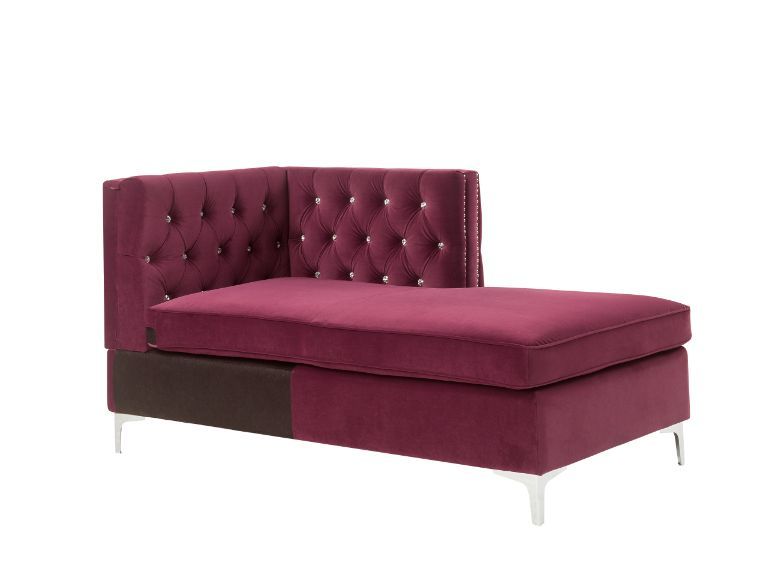 Jaszira Burgundy Velvet Modular Sofa Units / Create your own Style - Ornate Home