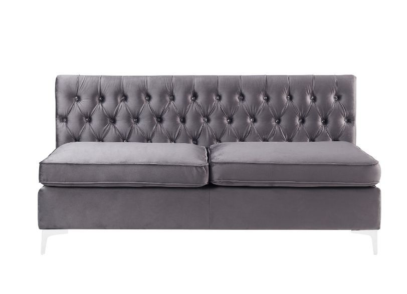 Jaszira Gray Velvet Modular Sofa Units / Create your own Style - Ornate Home