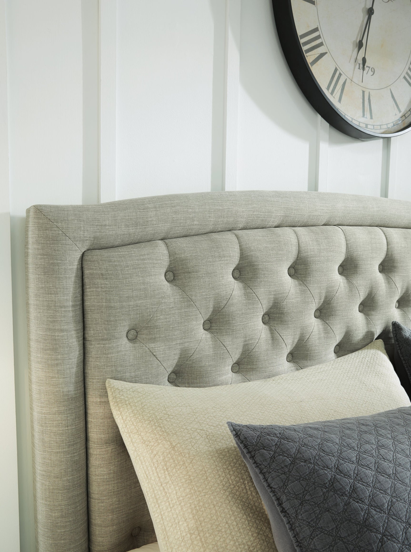 Jerary Gray Upholstered Bed - Ornate Home