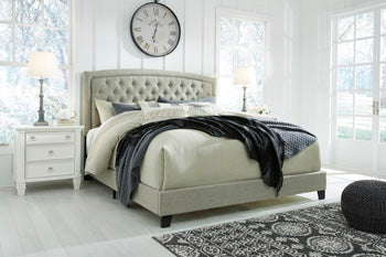 Jerary Gray Upholstered Bed - Ornate Home
