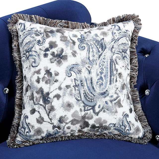 Jolanda Blue Loveseat - Ornate Home