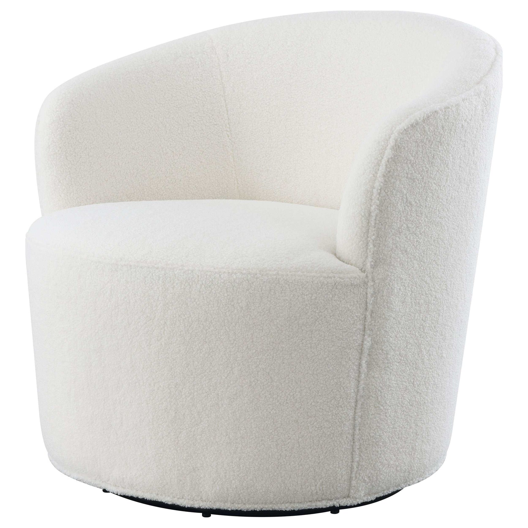 Joyce White Swivel Chair - Ornate Home