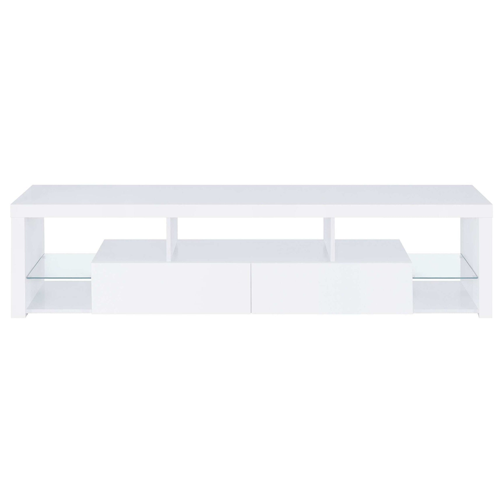 Jude High Gloss White 3 Pc Entertainment Center - Ornate Home