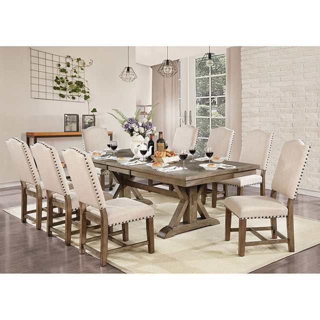 Julia Light Oak/Beige Dining Table - Ornate Home