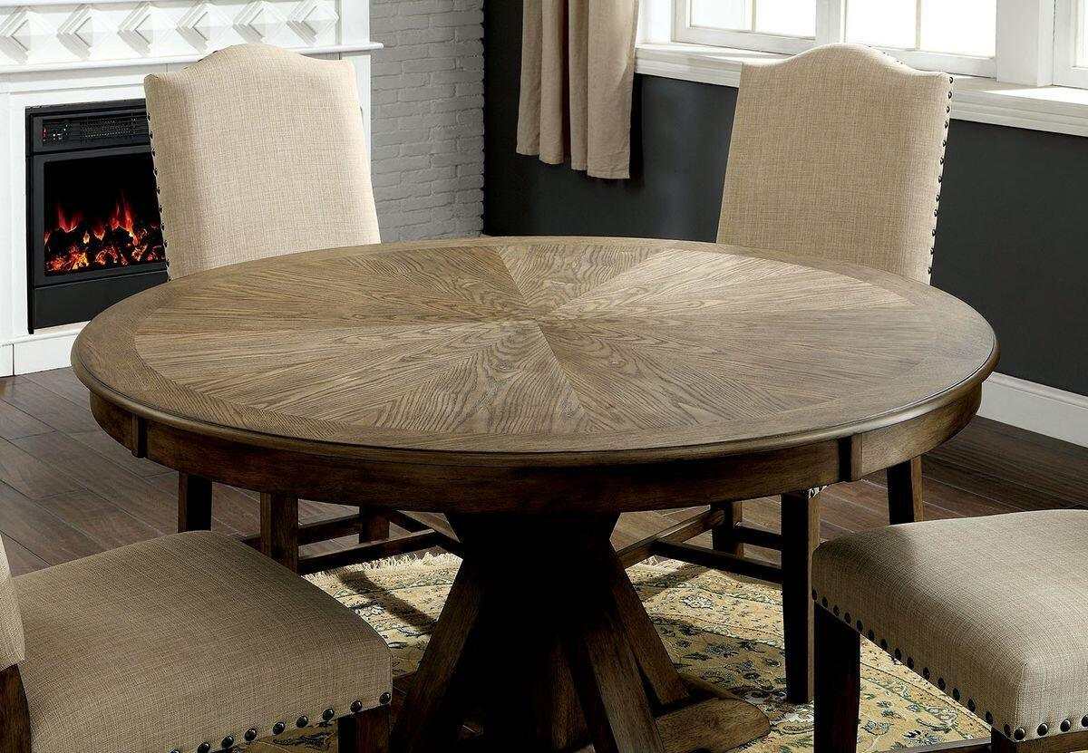Julia Light Oak Round Dining Table - Ornate Home