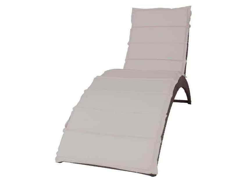 KD-OS1104GW White/Gray Outdoor Chaise Lounge w/ Cushion - Ornate Home