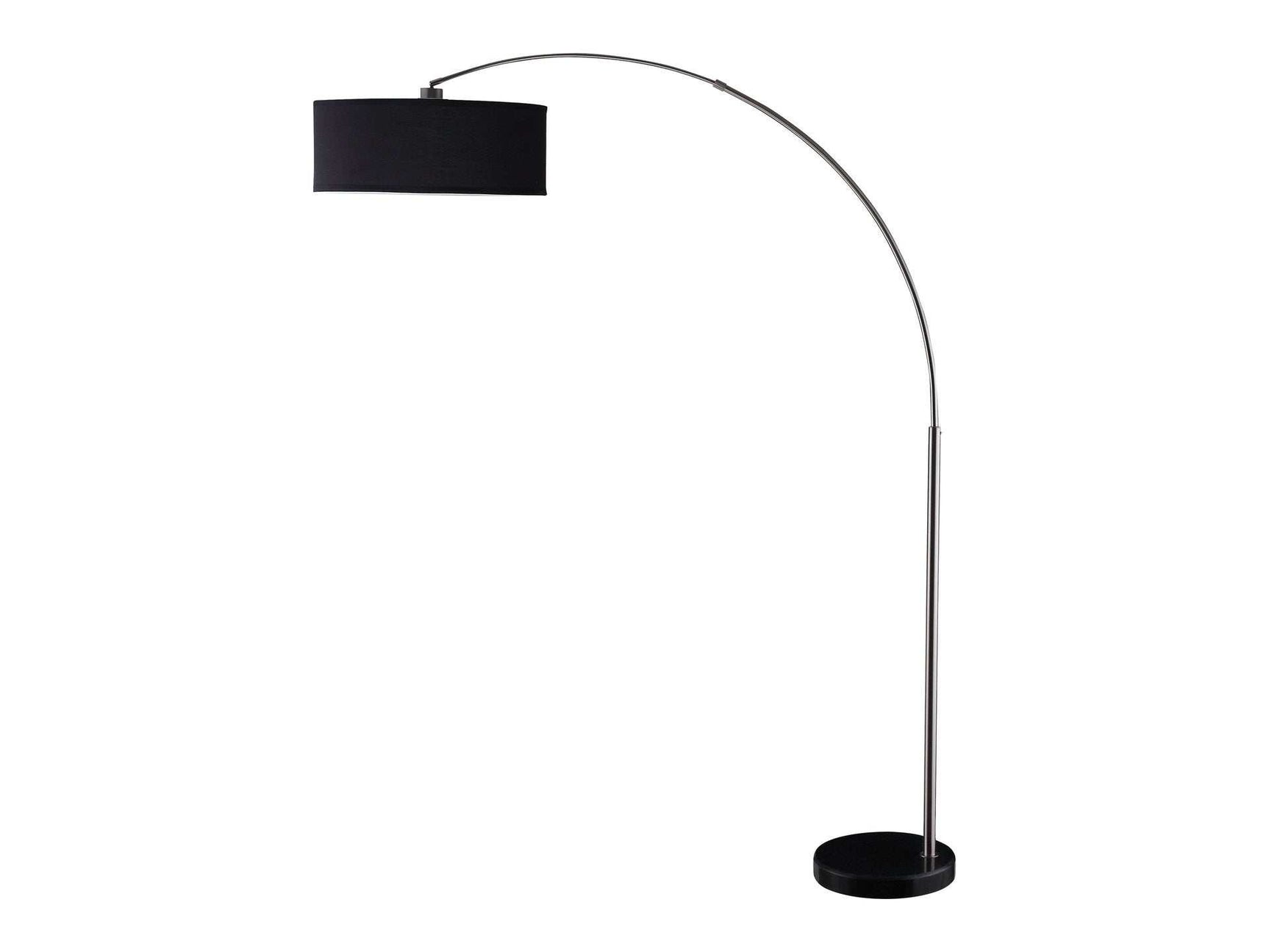 Kacper Black & Chrome Floor Lamp - Ornate Home