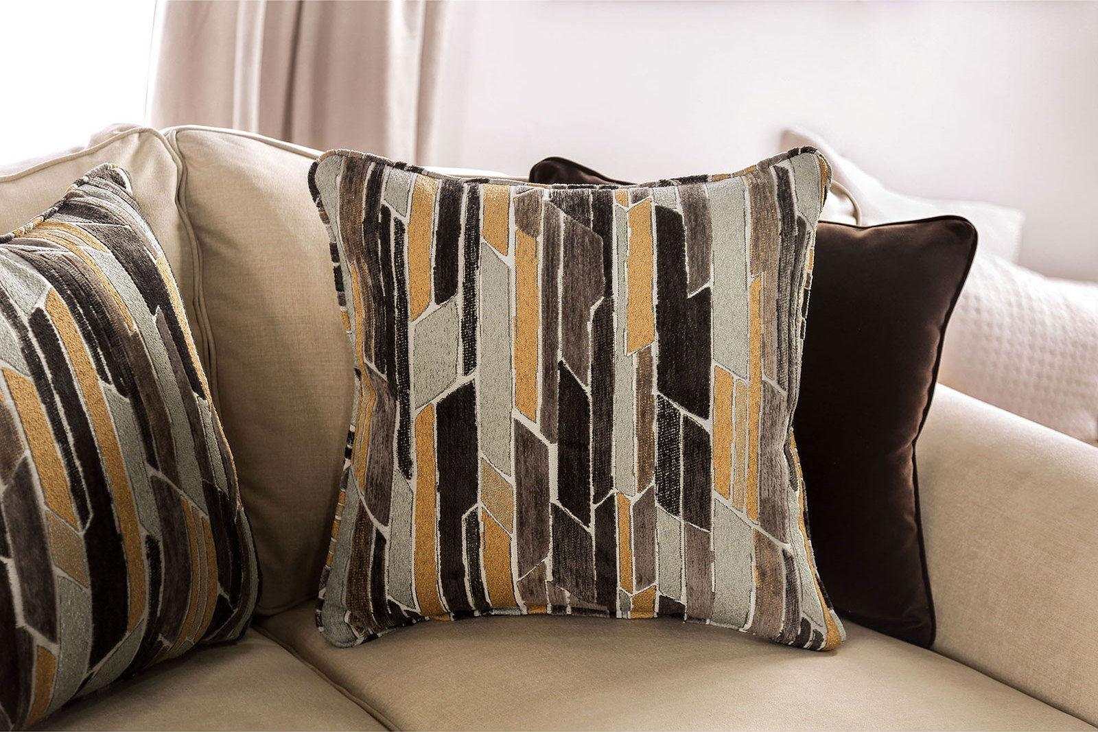 Kailyn Sand Stationary Sofa & Loveseat 2pc - Ornate Home