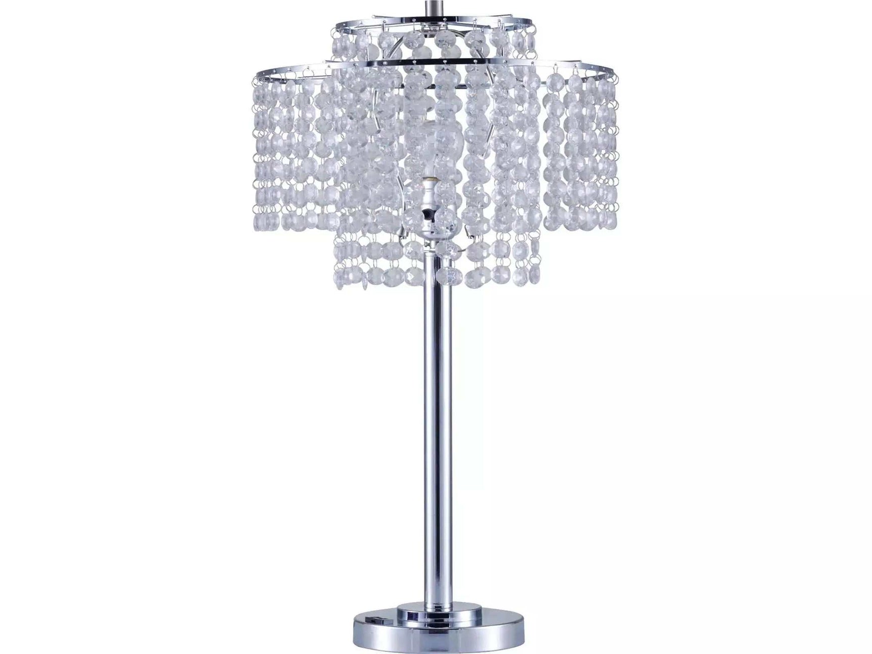 Kaitlyn Crystal & Chrome Table Lamp - Ornate Home