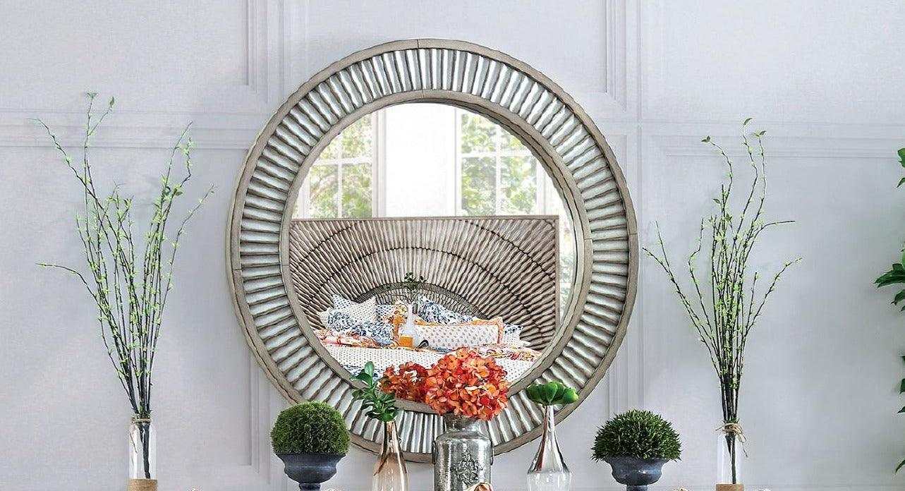 Kamalah Antique Gray Mirror - Ornate Home