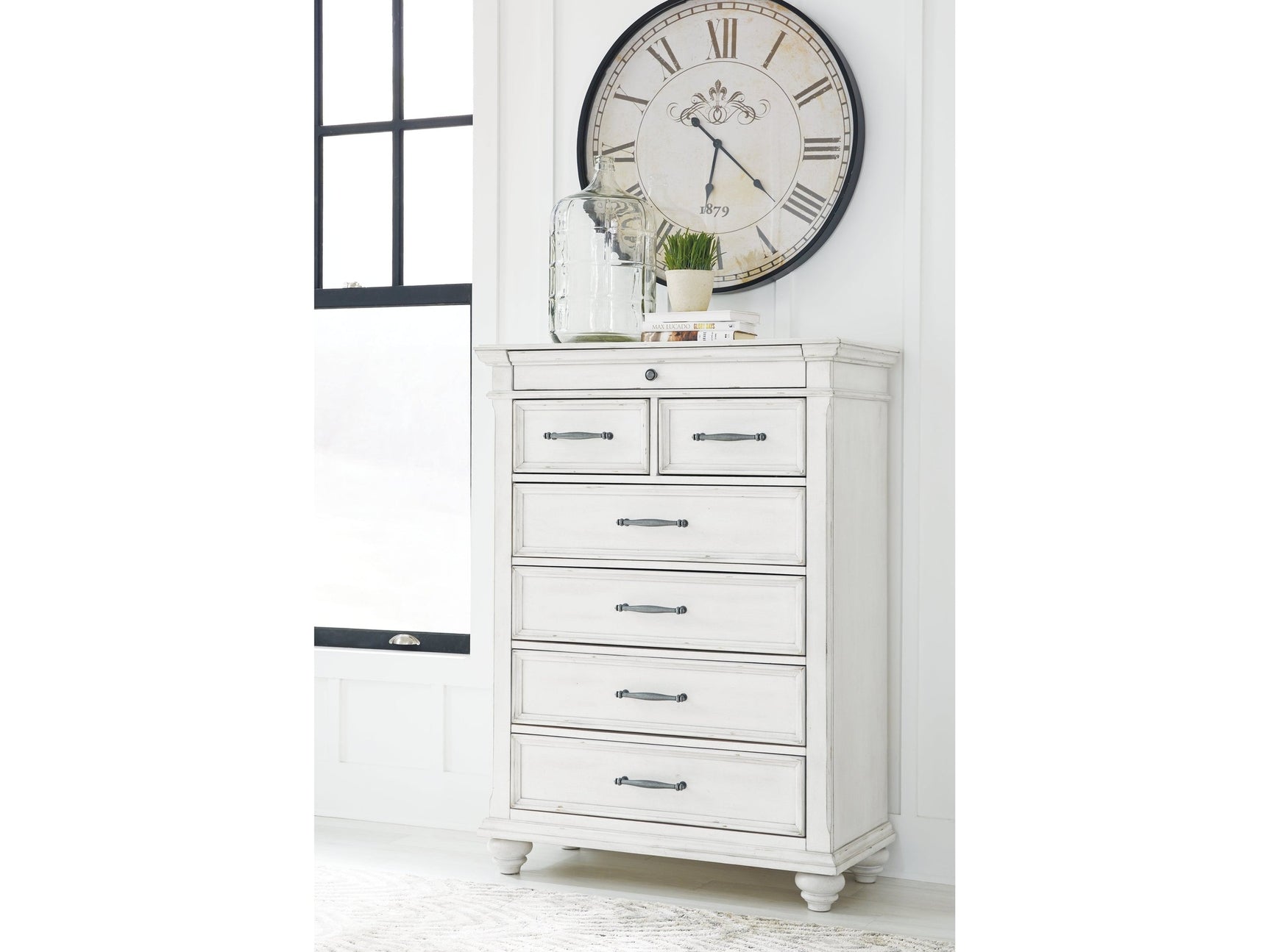 Kanwyn Whitewash Chest - Ornate Home