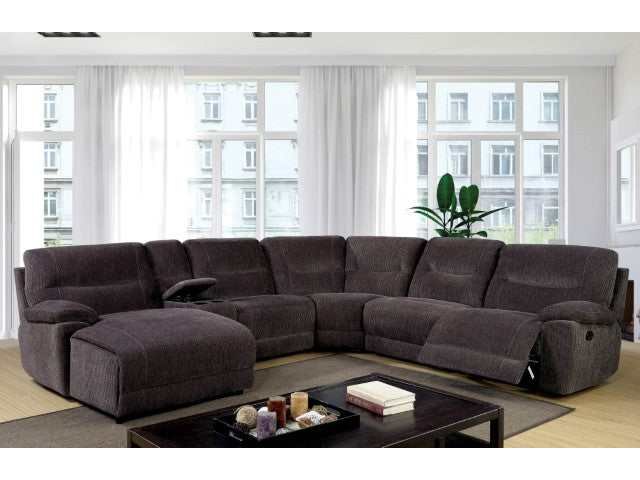 Karlee Gray Sectional w/ Console - Ornate Home