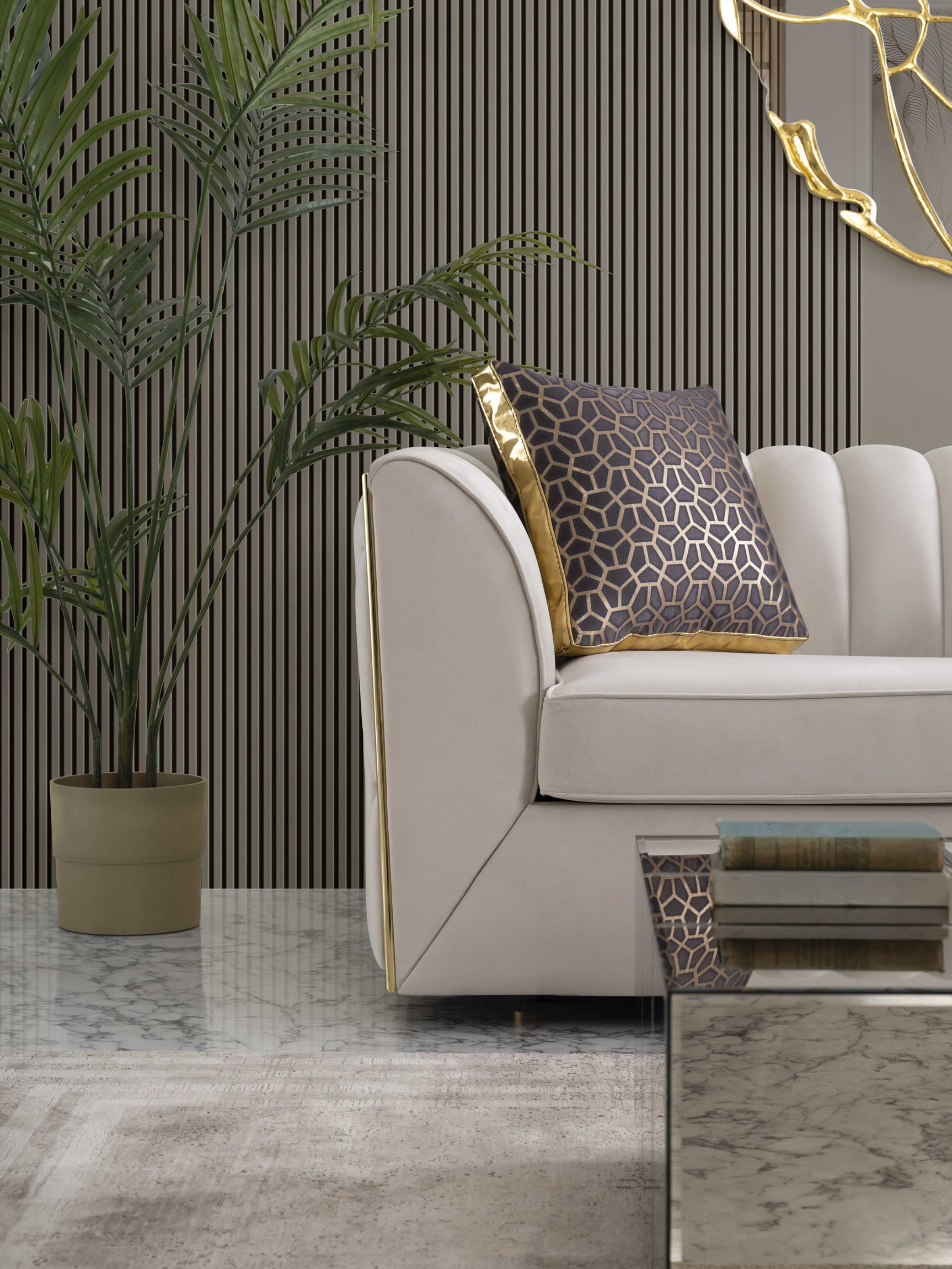 Karlie Velvet Sofa & Loveseat / 2pc - Ornate Home