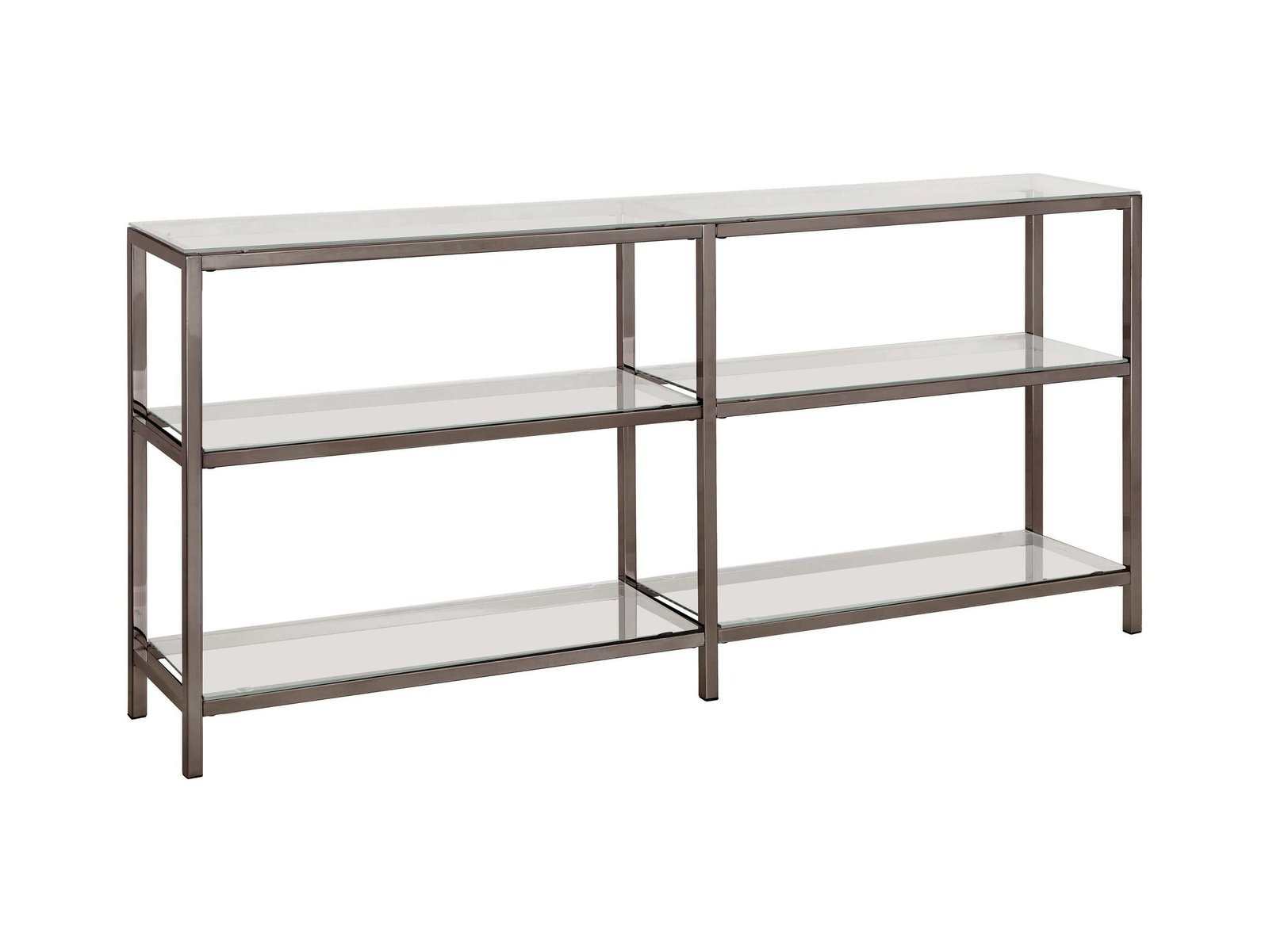 Kate Black Nickel Bookcase - Ornate Home