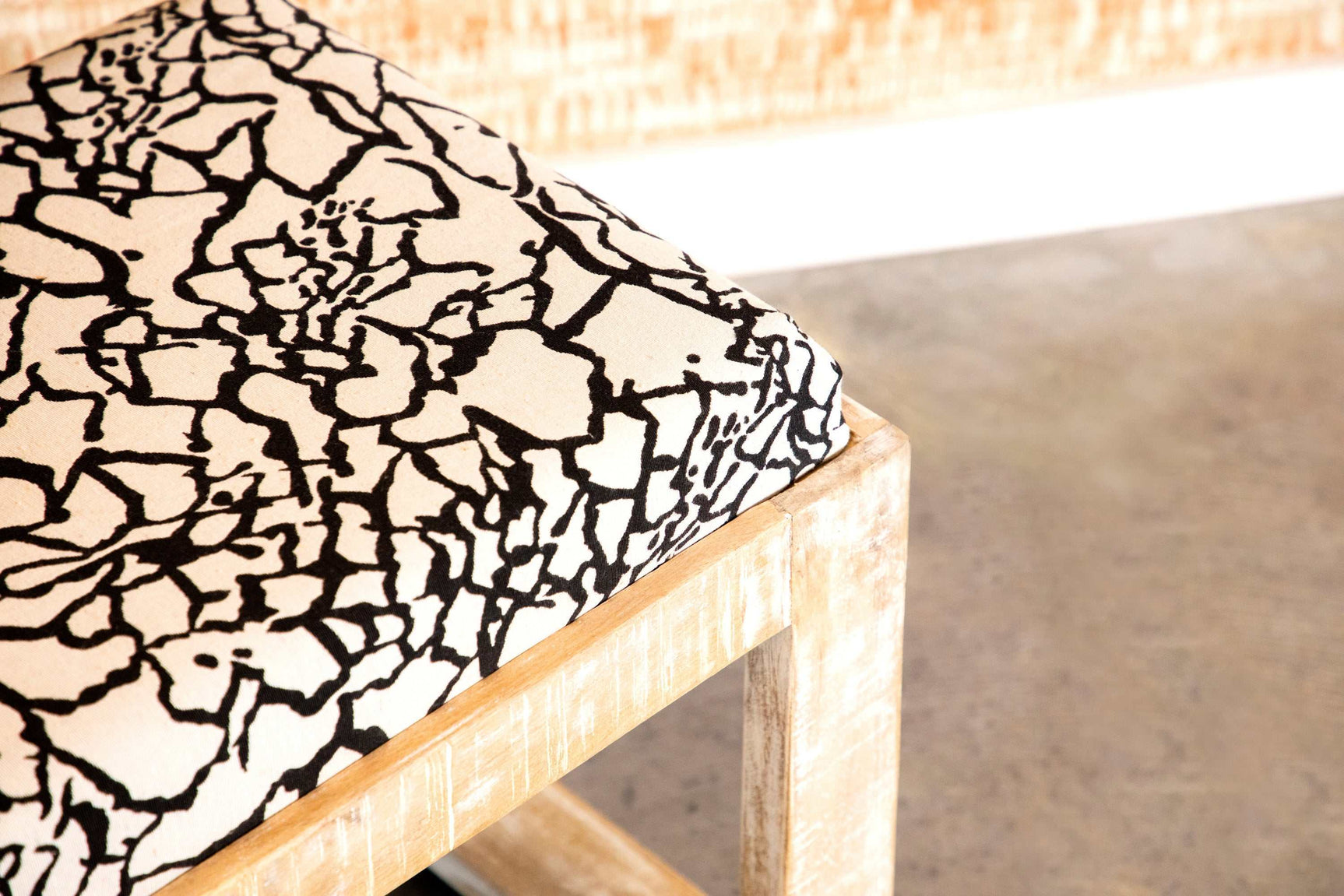 Kati Black & White Accent Bench - Ornate Home