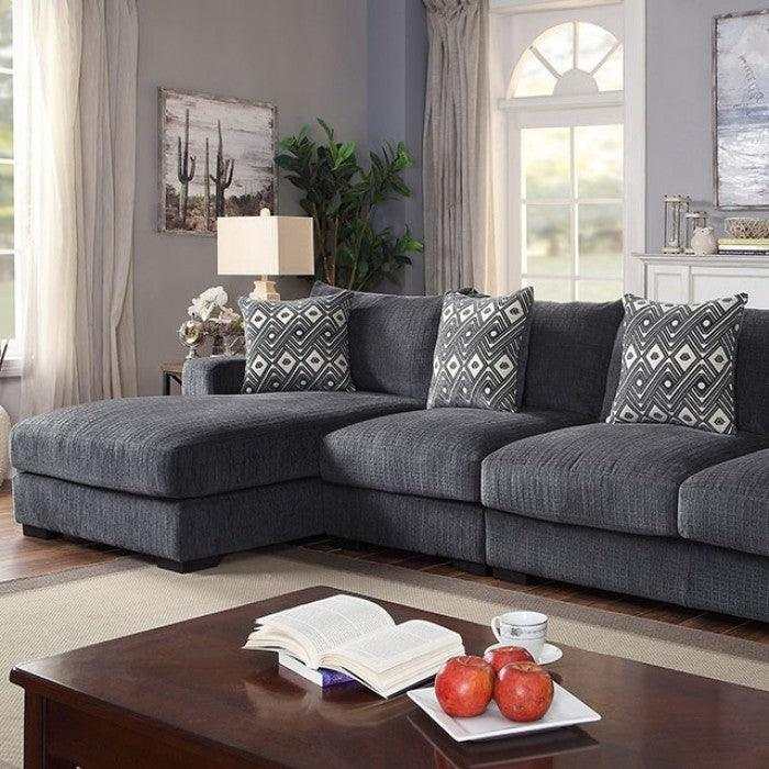 Kaylee Gray 3pc LAF Sectional Sofa - Ornate Home