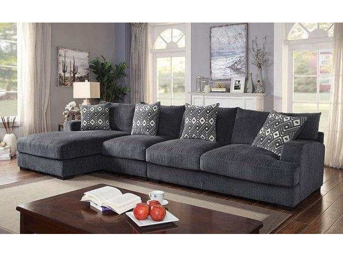 Kaylee Gray 3pc LAF Sectional Sofa - Ornate Home