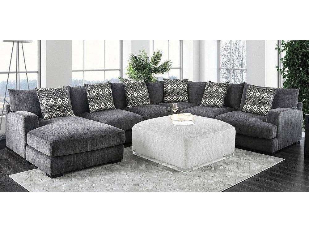 Kaylee Gray U Shape Sectional Sofa w/ Left Chaise - Ornate Home