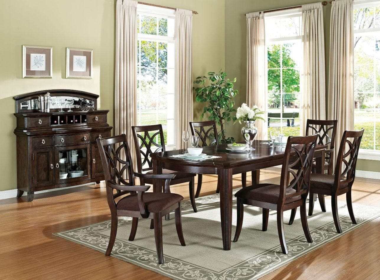 Keenan Dark Walnut Dining Side Chairs (Set of 2) - Ornate Home