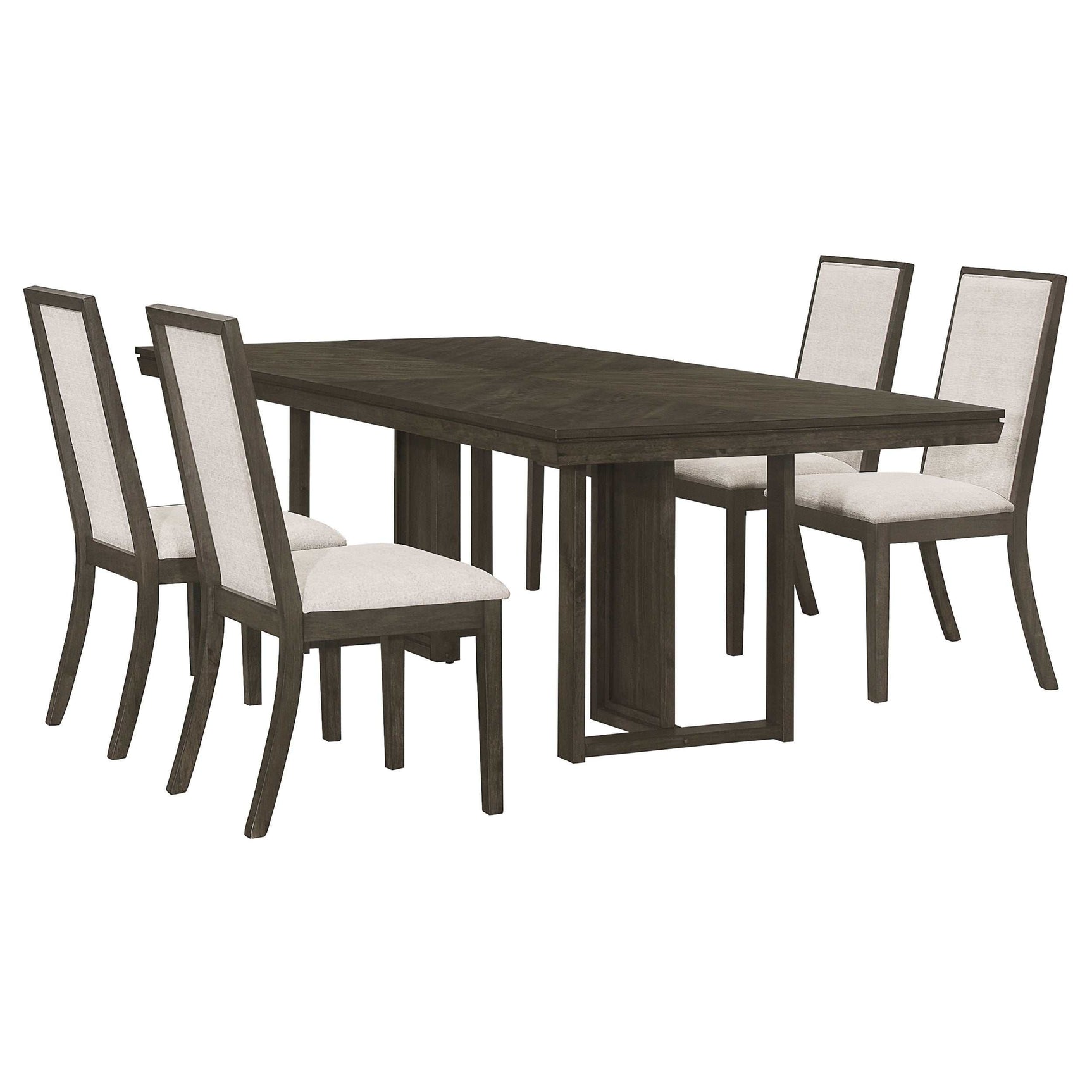 Kelly Beige / Dark Grey 5 Pc Dining Set - Ornate Home