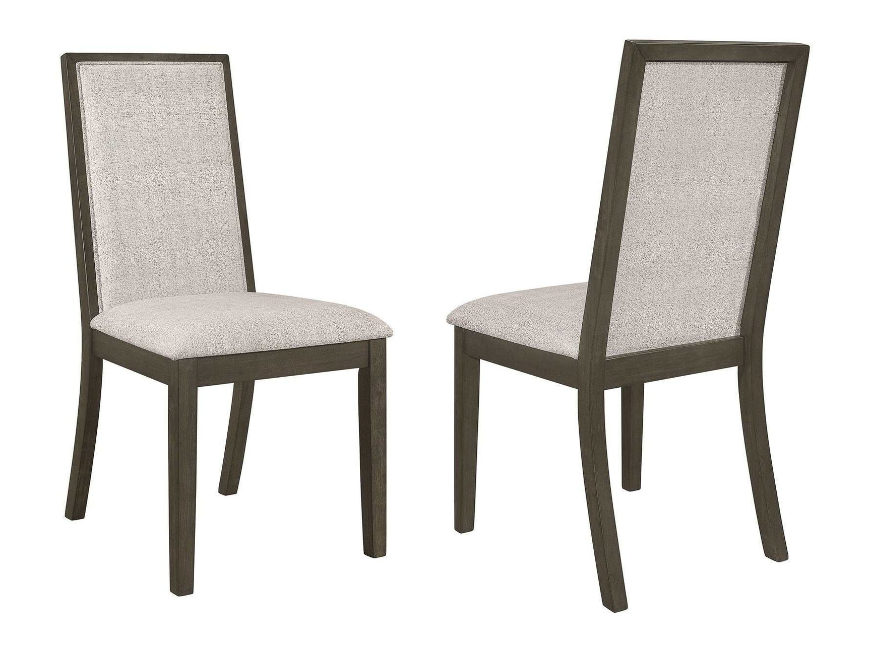 Kelly Beige / Dark Grey Side Chair (Set of 2) - Ornate Home