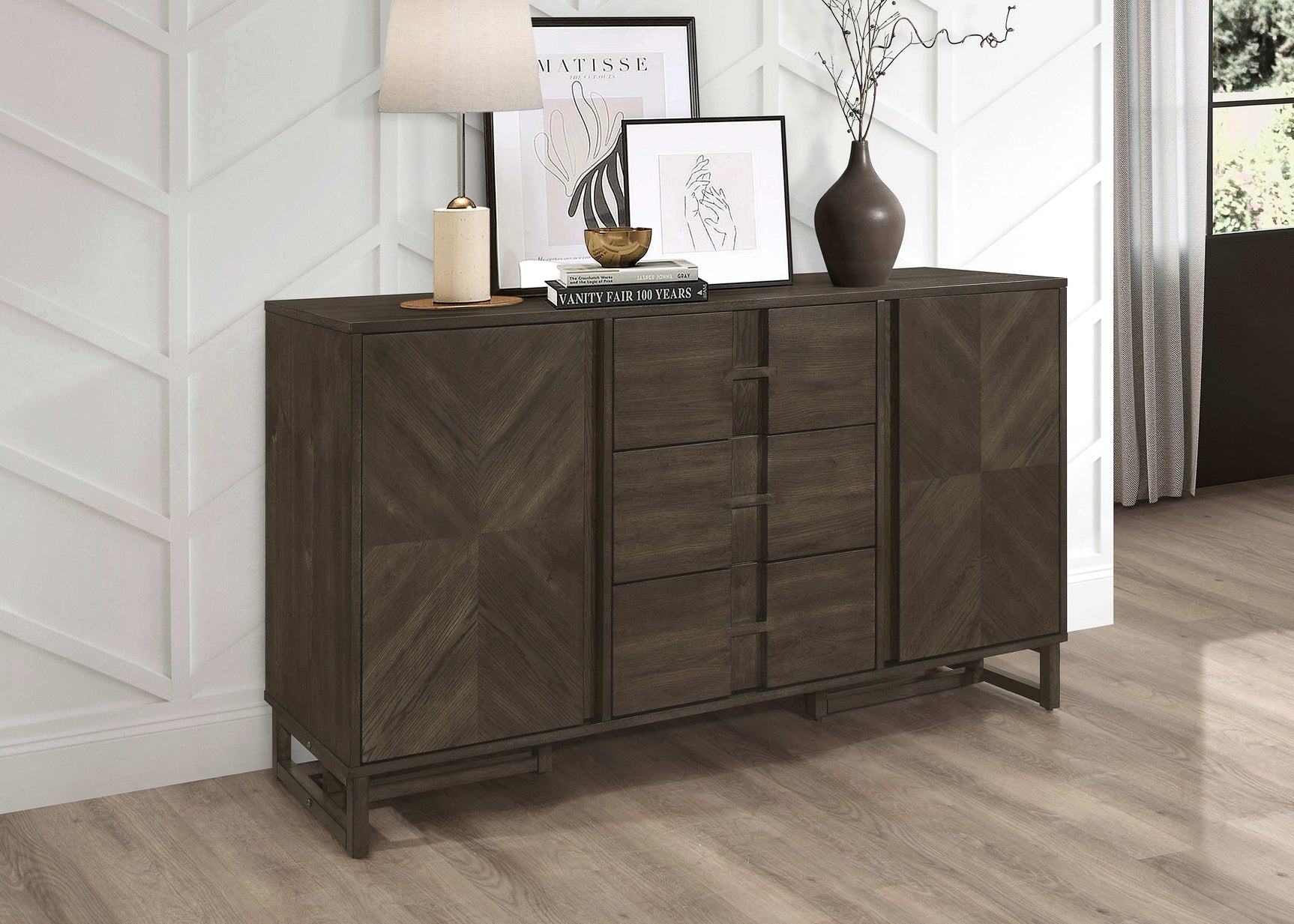 Kelly Dark Grey Sideboard - Ornate Home